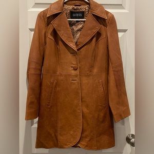 Women’s Guess Leather Trench Coat  Size M